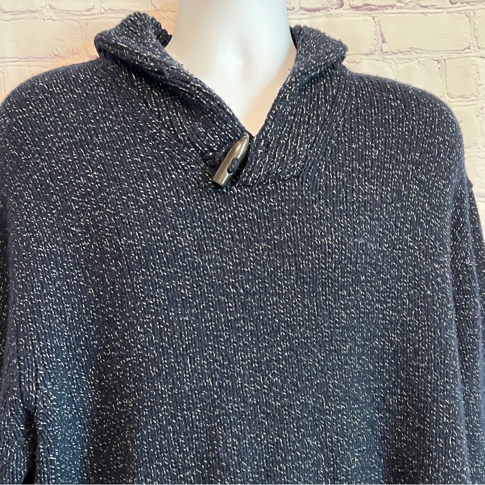 Jos A Bank Executive Collection Lambswool Sweater XL Toggle Collar Charcoal Spec